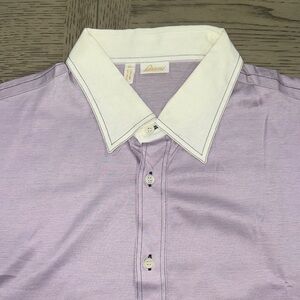 Brioni Purple and White Dress Shirt Classic Sophistication